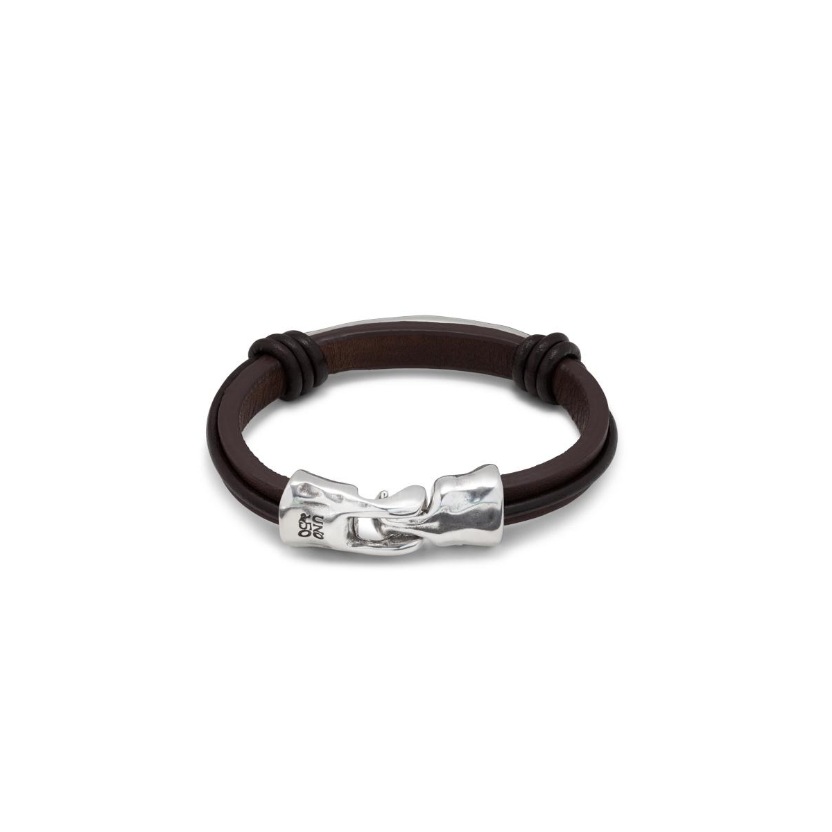 Unode50 Central Tube Sterling Silver Metal Bracelet In Multi