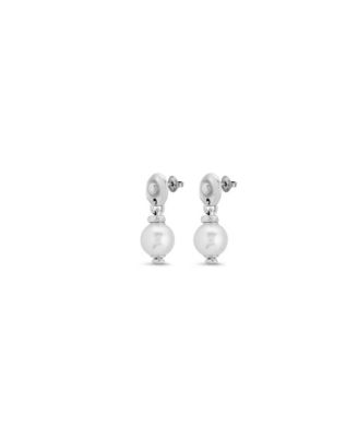 Sterling Silver Metal Clad Cultivated Pearl Earrings