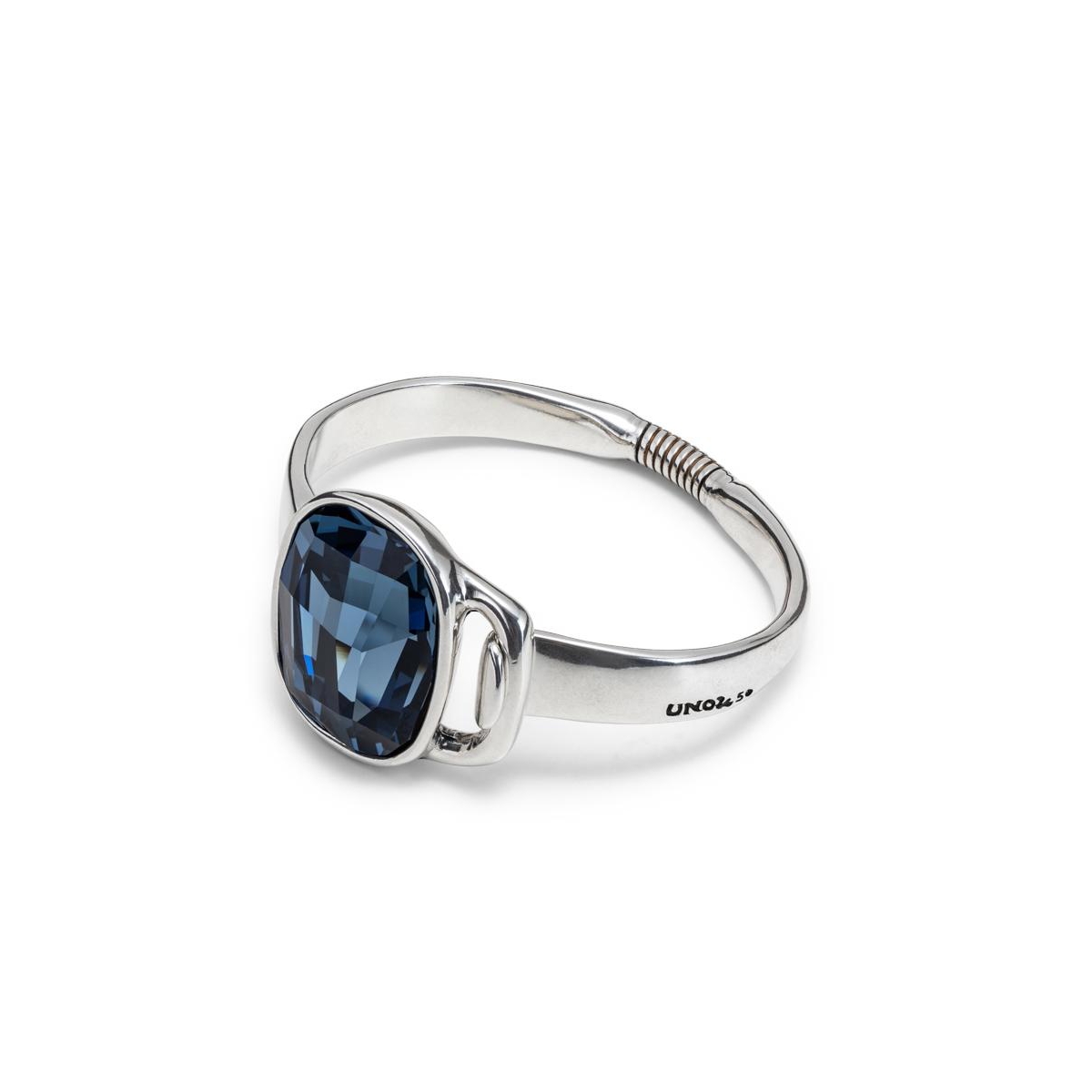 Unode50 Sterling Silver Swarovski Crystal Bracelet In Metallic
