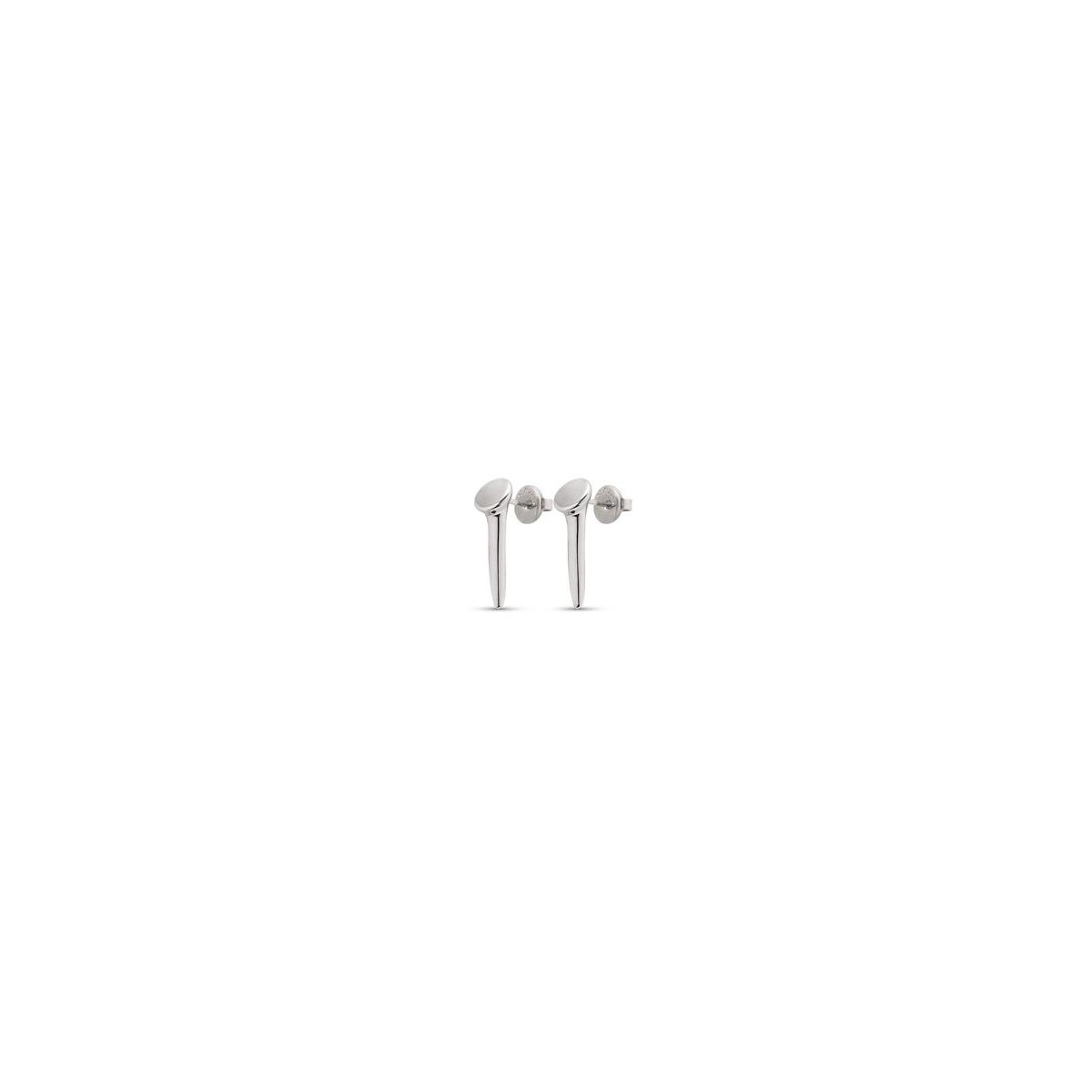 Unode50 Metal Alloy Clasp Earrings In Silver