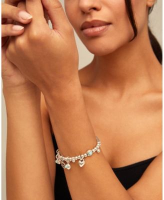 Sterling Silver Plated Metal Alloy Ball Bracelet