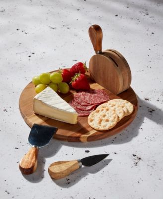 5-Piece Acacia Round Serving Board Set