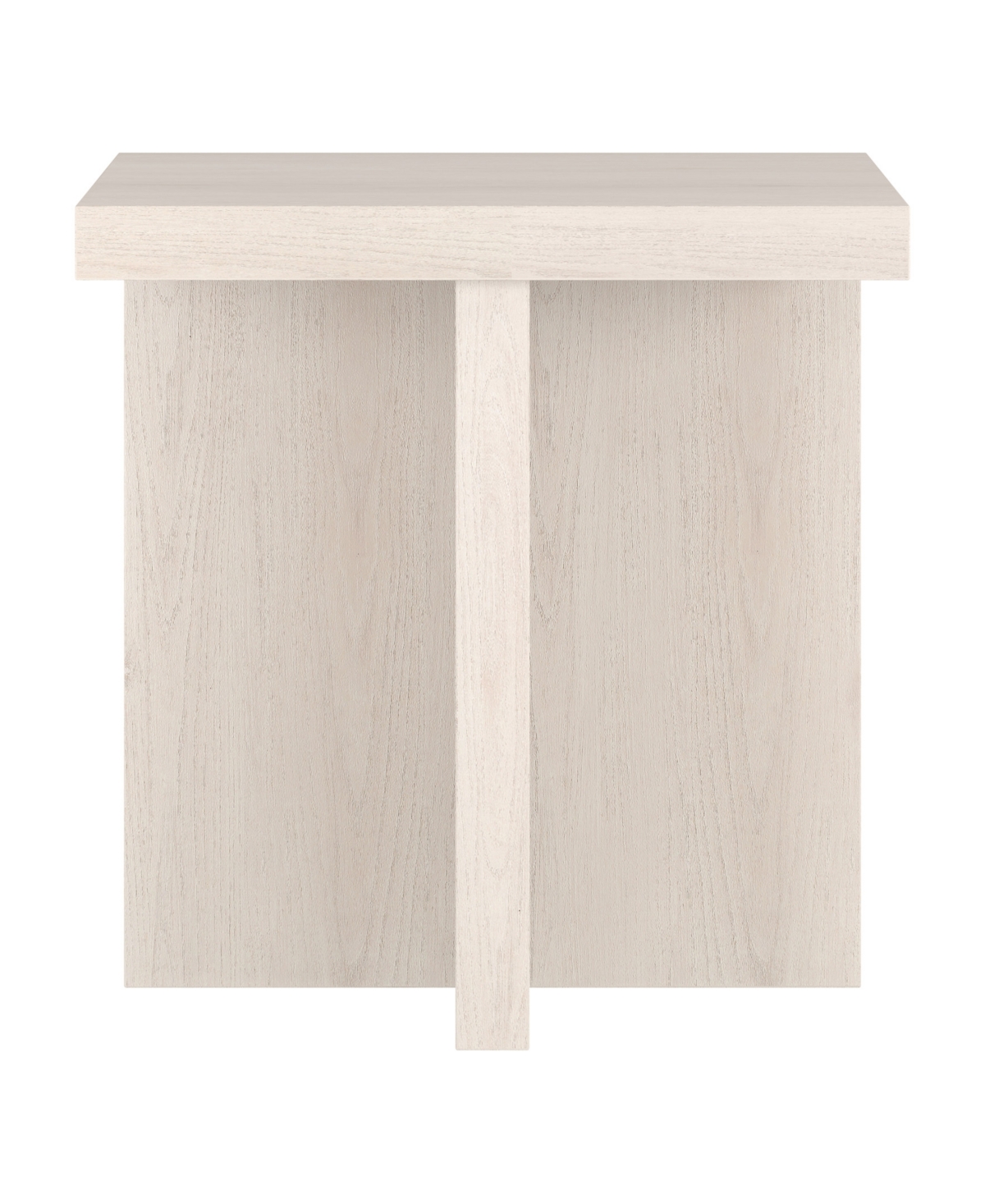 Hudson & Canal 22" Elna Wide Square Side Table In Alder White