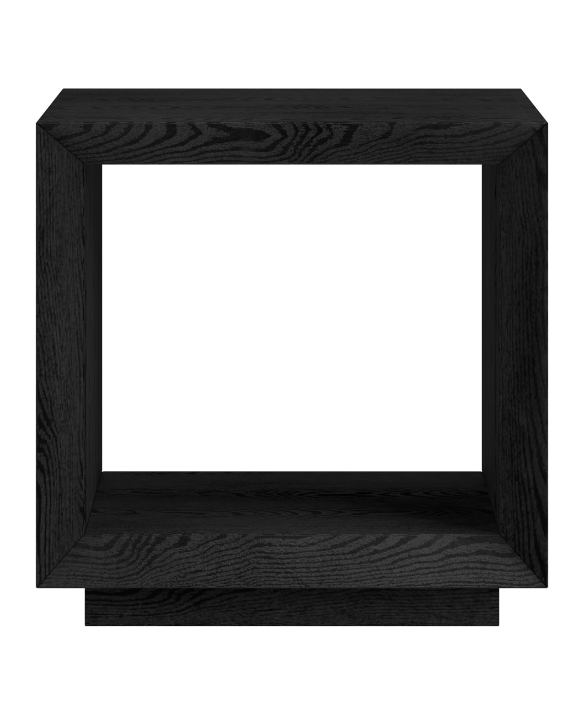 Hudson & Canal 22" Tannen Wide Rectangular Side Table In Black Grain