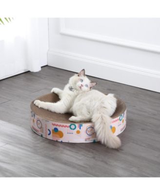 Nelson 20.13" Modern Cardboard Round Bowl Cat Scratcher with Catnip