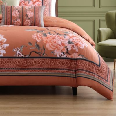 Rossana Bedding 100% Cotton 5-Piece King Size Reversible Comforter Set