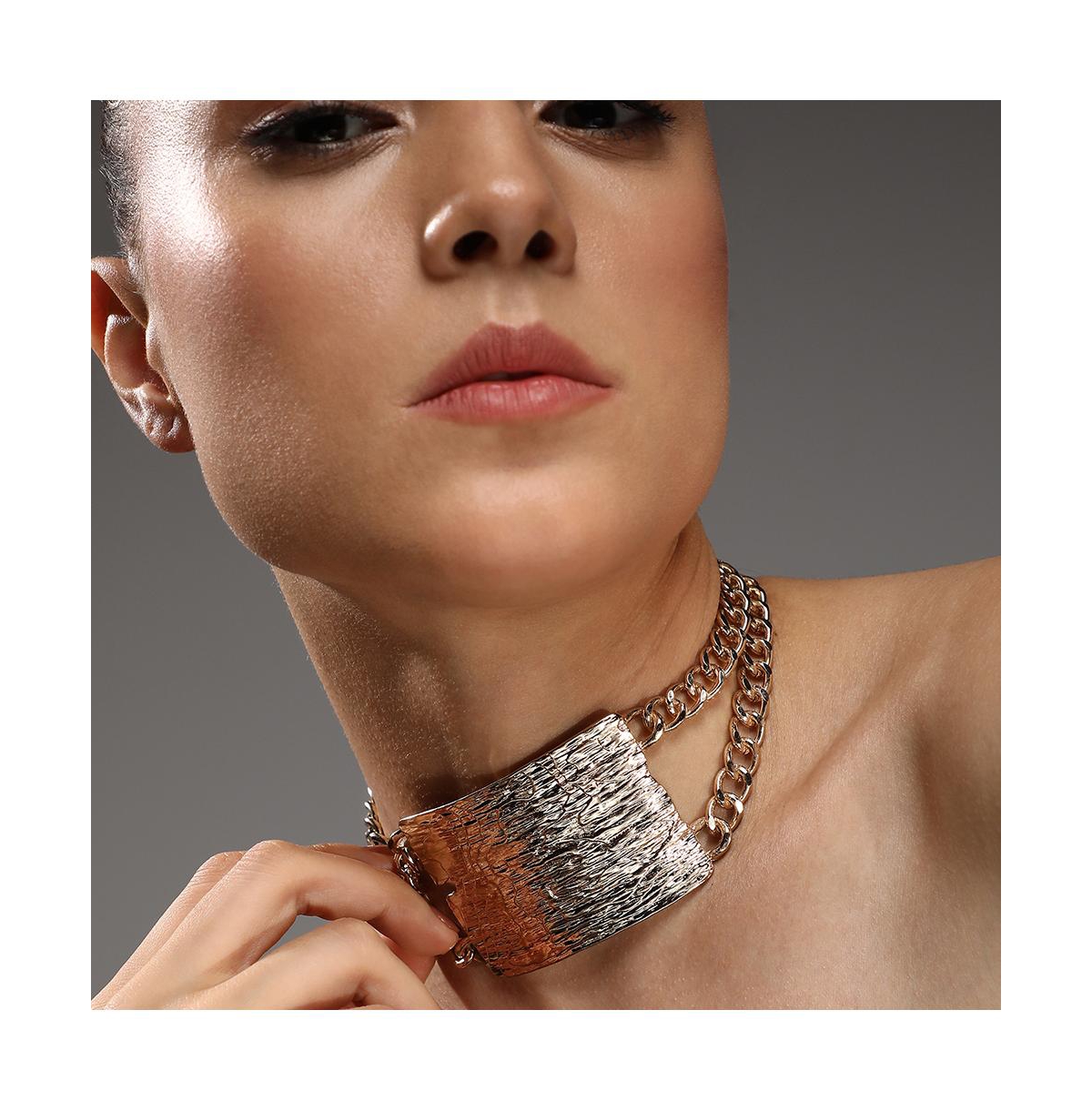 Sohi Women's Ripple Choker Necklace