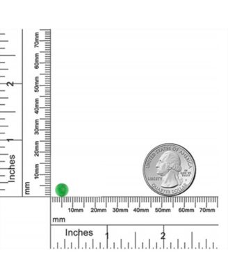 14K Yellow Gold Round Natural Stone Bead Ball Stud Earrings 6MM