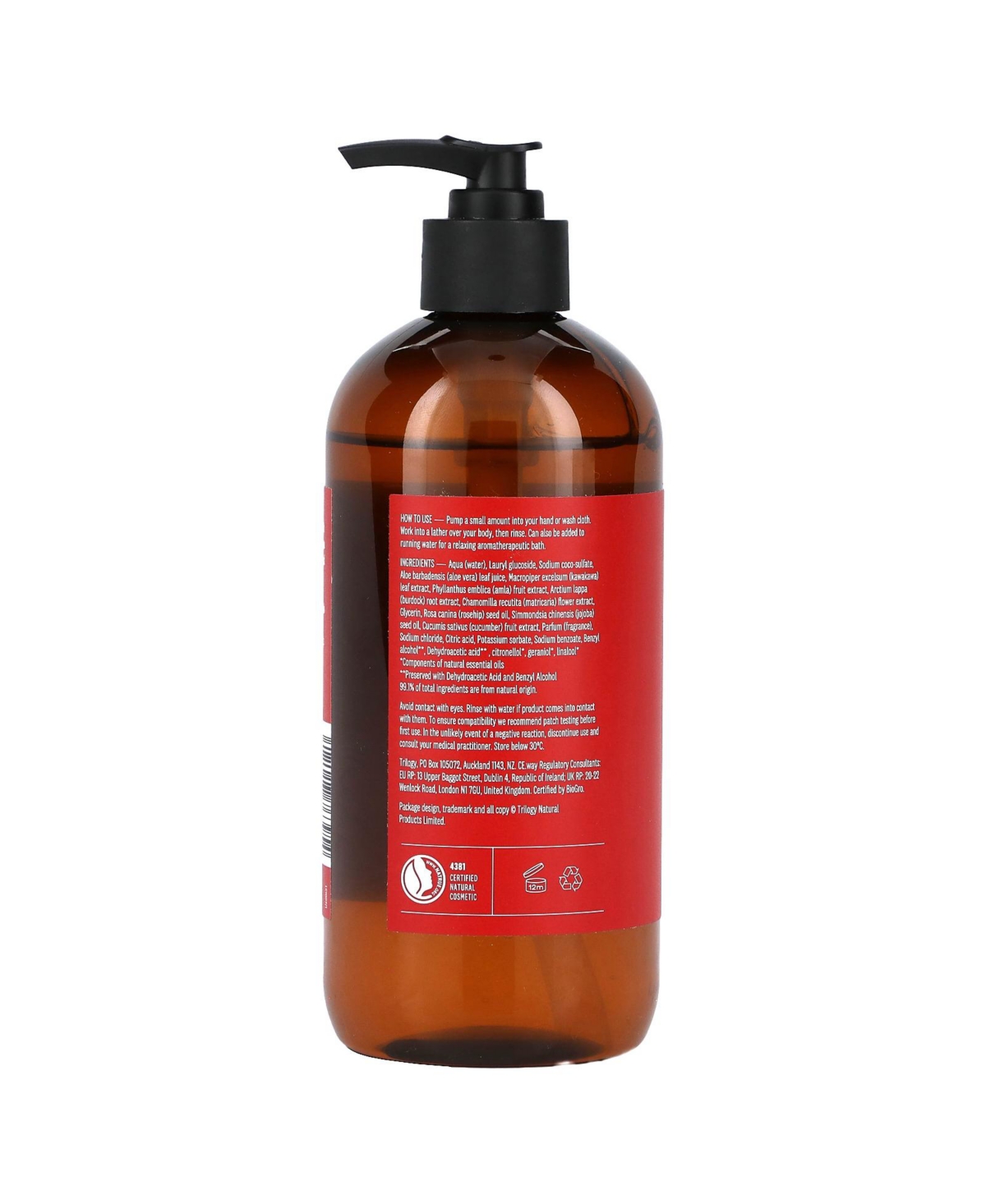 Trilogy Botanical Body Wash For All Skin Types - 16.9 fl (500 ml)