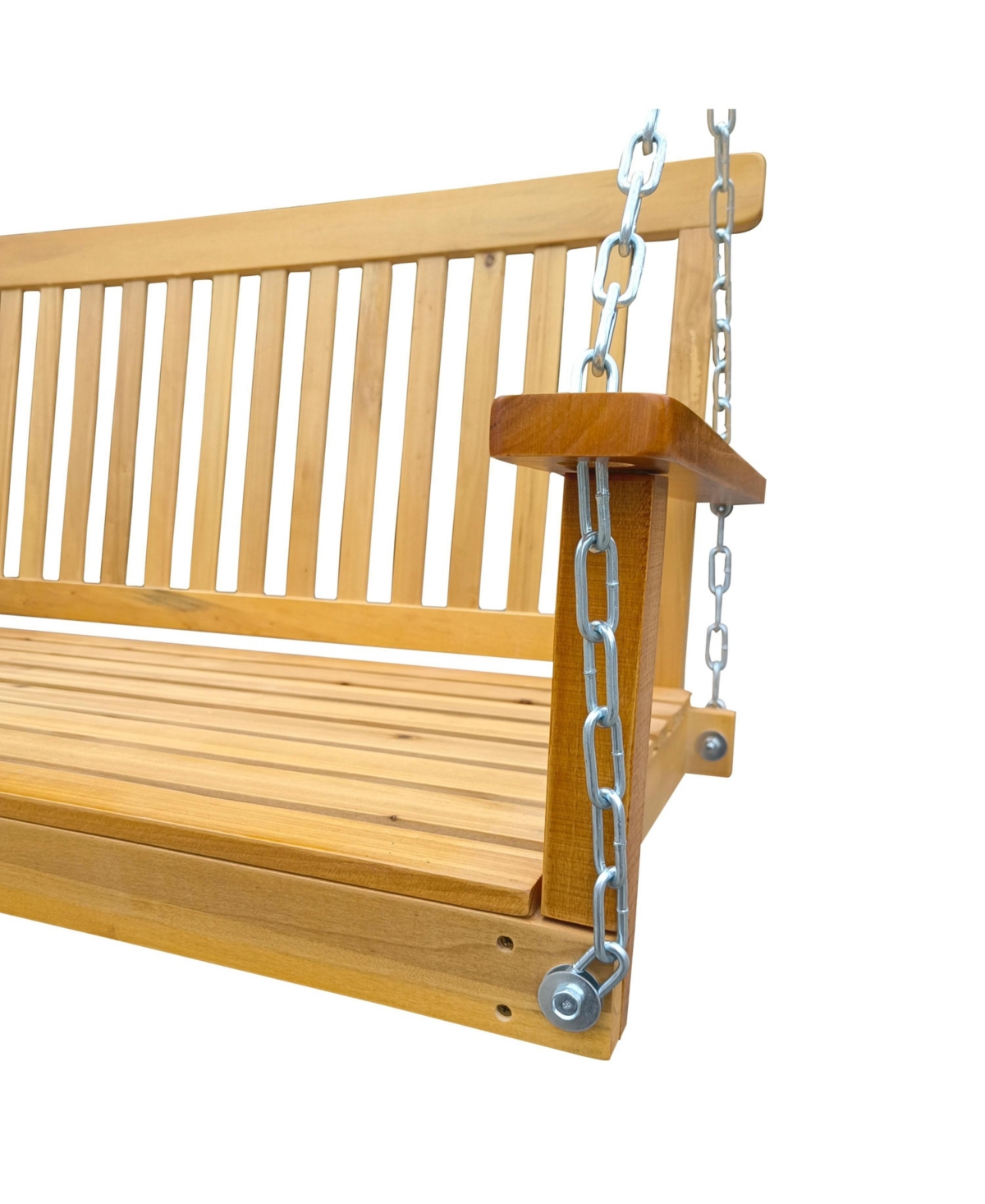 Slickblue Front Porch Swing with Armrests Comfortable Outdoor Seating for Relaxation