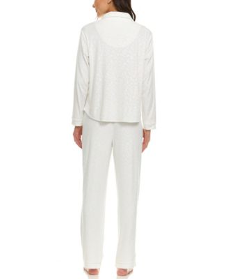 Women's Addie Printed Velour Long Sleeve Pajama Set