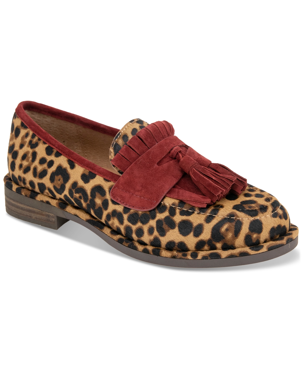 Gentle Souls Women's Cydney Tassel Loafer Flats In Leopard Haircalf