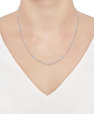 3-Pc. Set Diamond Station Collar Necklace, Bracelet & Linear Drop Earrings (1/5 ct. t.w.) in Sterling Silver