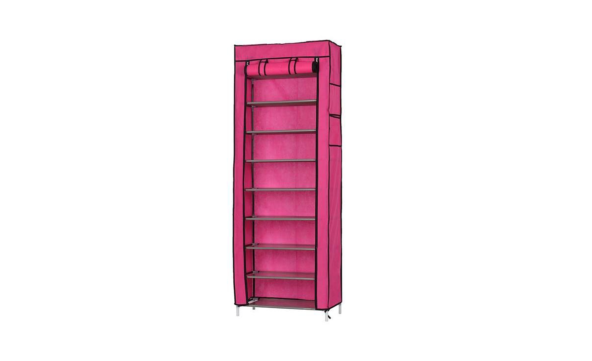Slickblue Fashionable 9-Lattice Shoe Rack Space-Saving Organizer for Stylish Shoe Storage