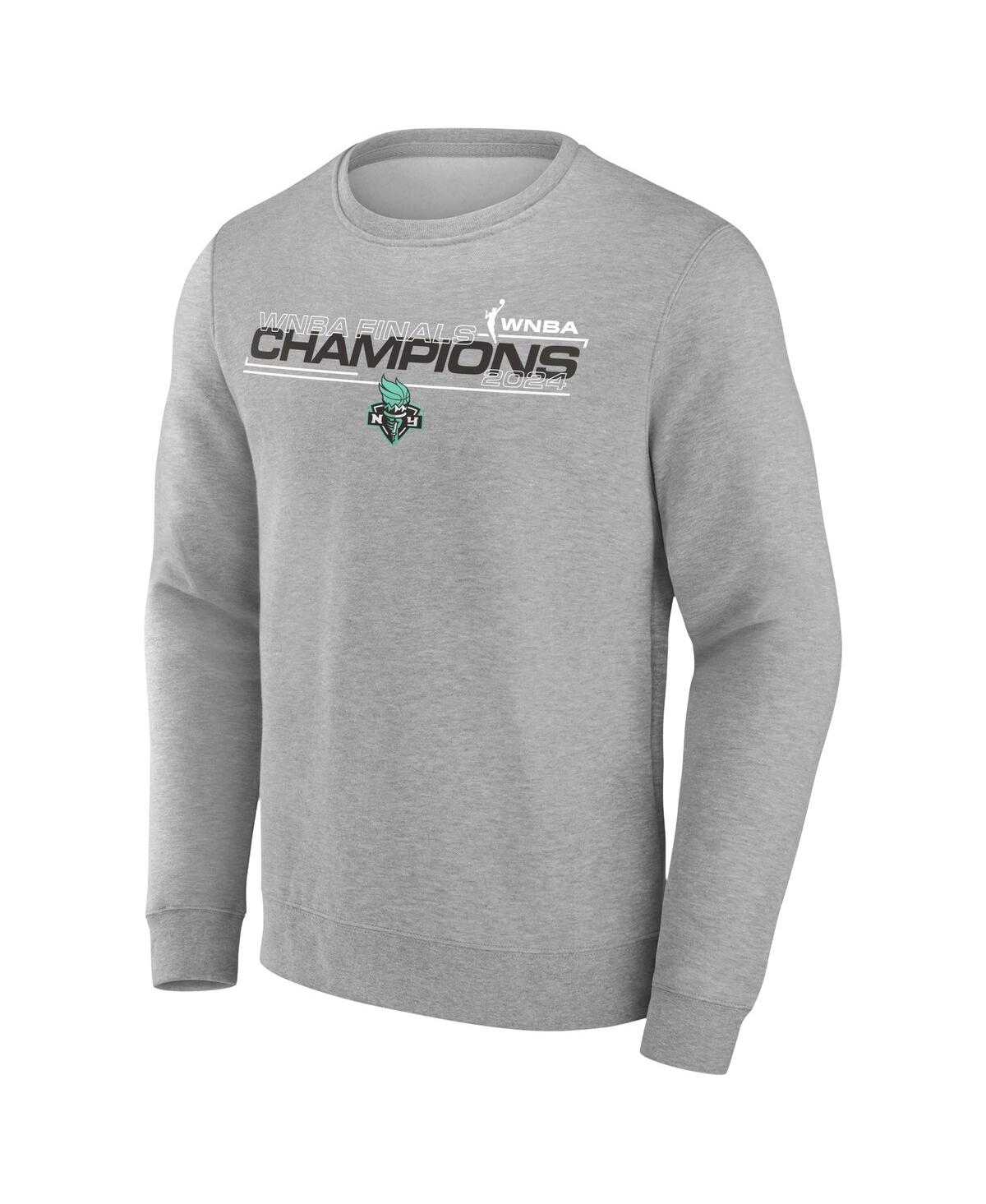 Fanatics Men's and Women'sNew York Liberty 2024 Wnba Finals Champions Pullover Sweatshirt - Heather Gray