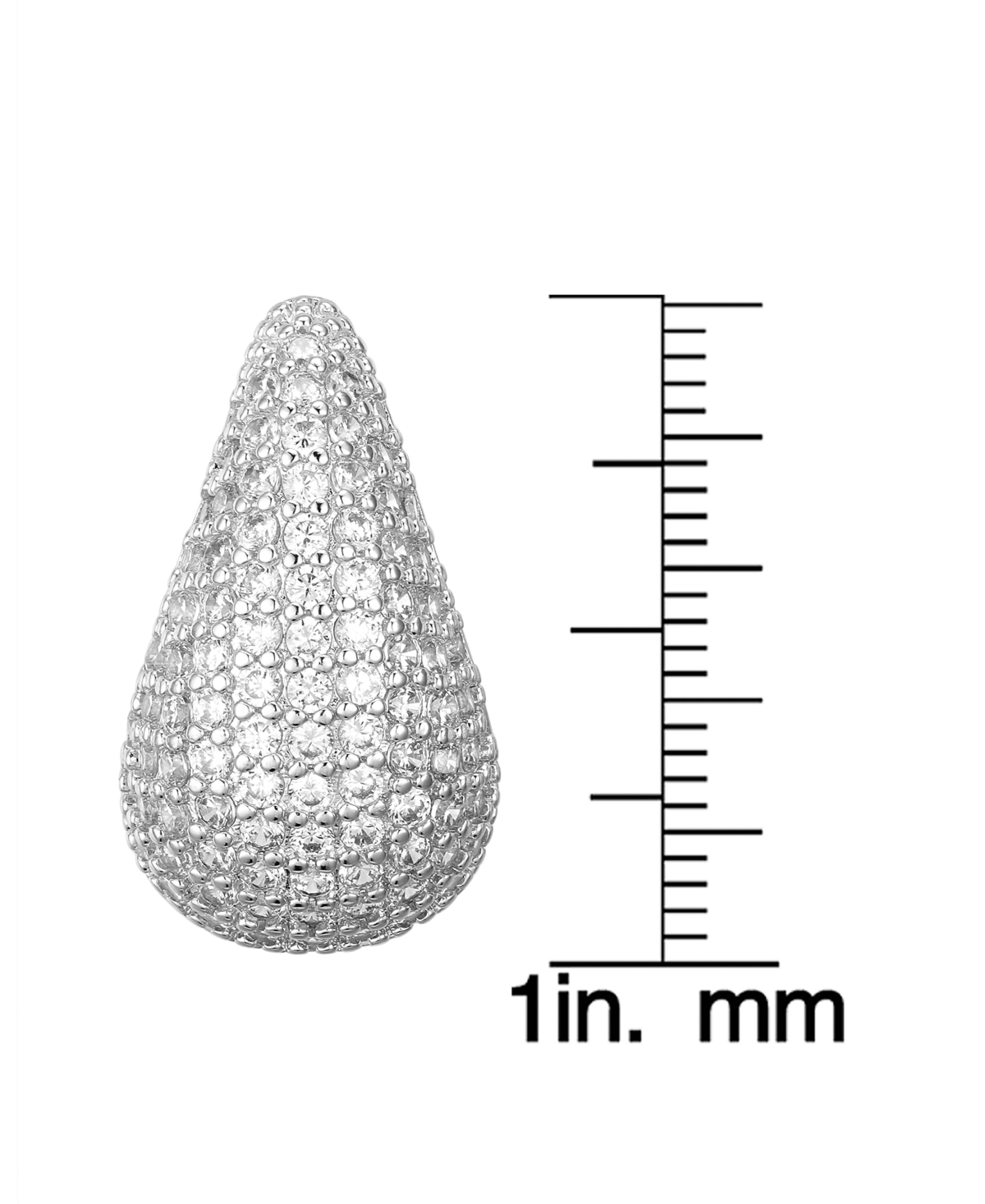Macy's Gold-plated Cubic Zirconia Drop Large Earrings In Silver