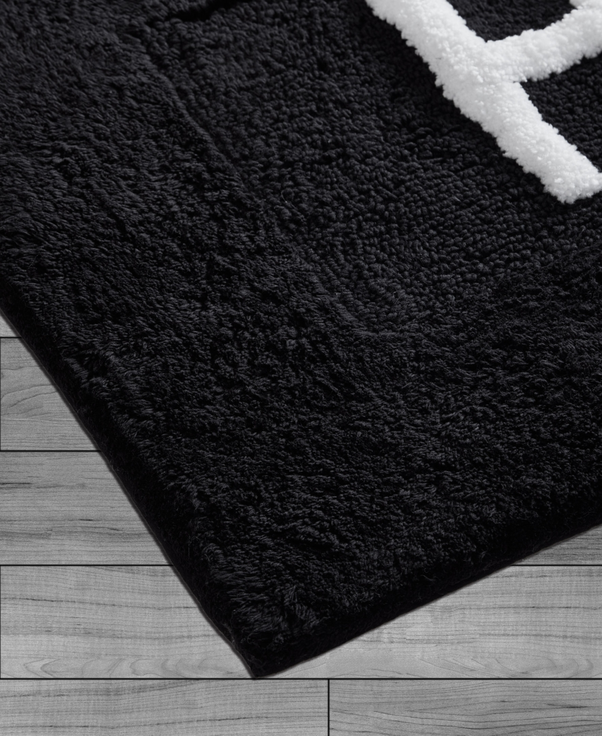 Jean Pierre His & Hers Cotton 2-piece Bath Rug Set In Black