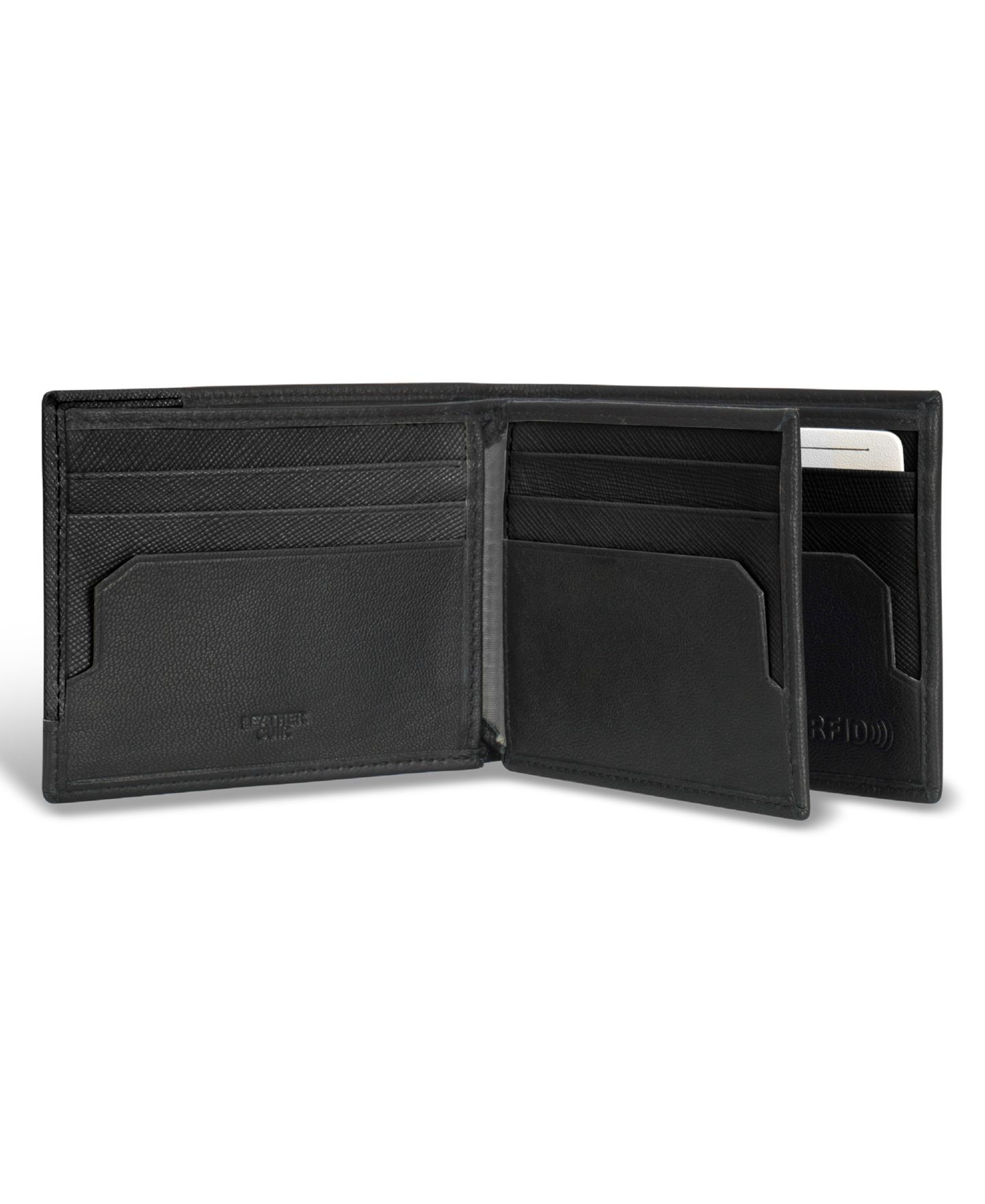 Мужской кошелёк CHAMPS Iconic Collection Leather Center Wing Wallet, цвет: Чёрный — фото 3
