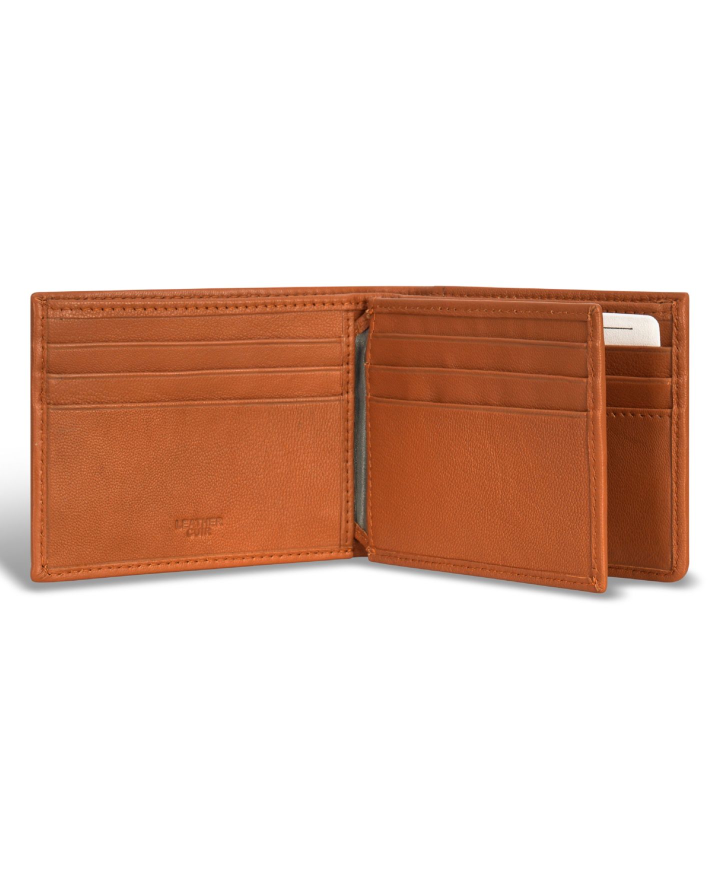 Мужской кошелёк CHAMPS Denim Collection Leather Center Wing Wallet, цвет: Чёрный — фото 9
