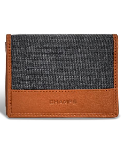 Мужской кожаный картхолдер Champs Denim Collection, цвет: Чёрный