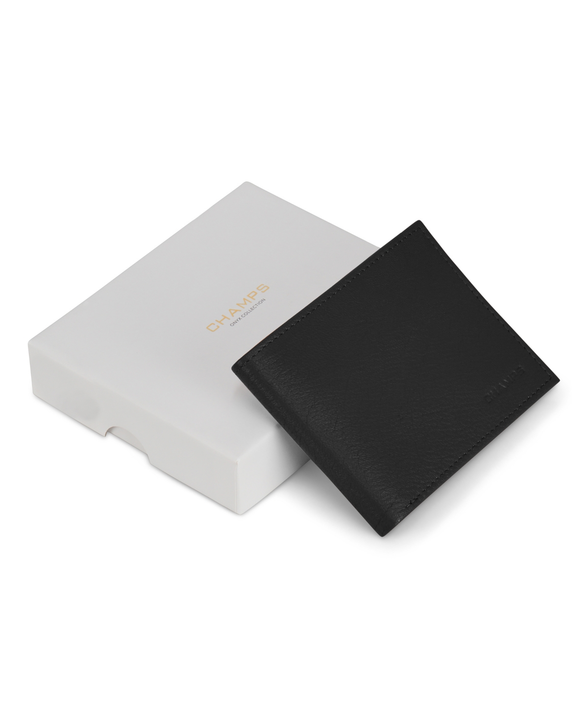 Shop Champs Men's Onyx Collection Leather Bi-fold Wallet In Black