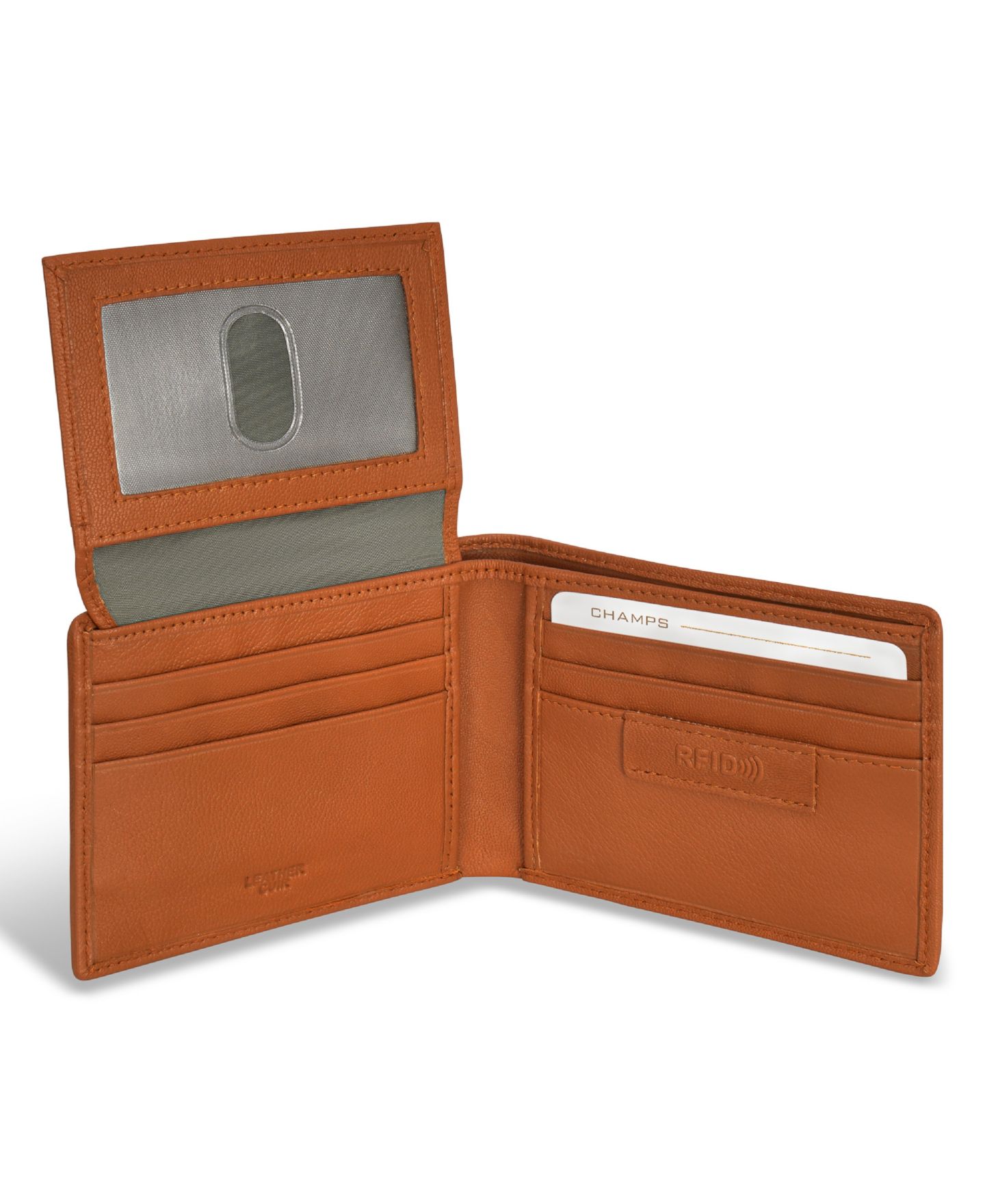Мужской кошелёк CHAMPS Denim Collection Leather Top Wing Wallet, цвет: Чёрный — фото 3