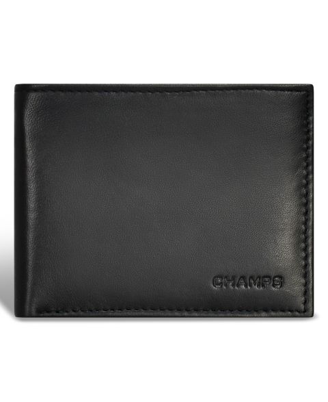 CHAMPS Men's Classic Collection Leather Top-Wing Wallet