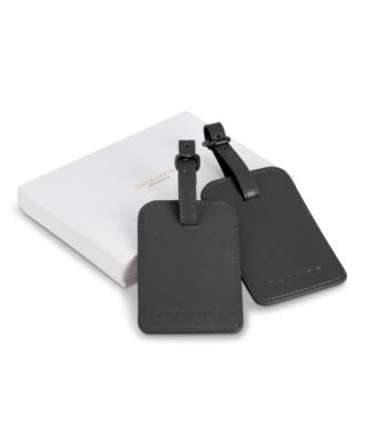 Men's Onyx Collection Leather Luggage Tags