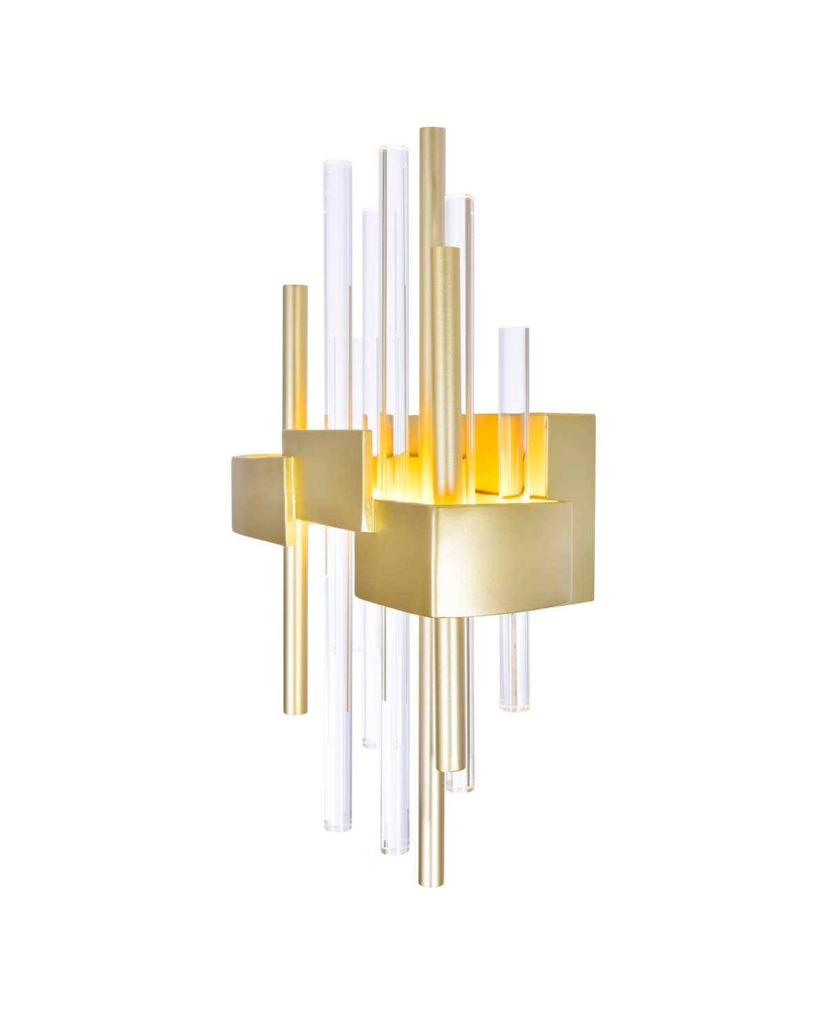 Shop Cwi Lighting 16" Metal Millipede Led Wall Sconce In Satin Gold