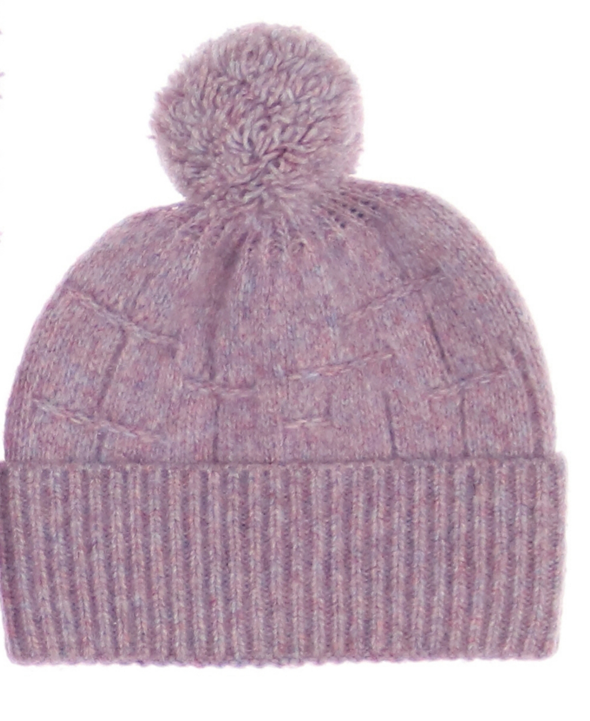 Fraas Melange Solid Hat/mitten/scarf Set In Pale Rose