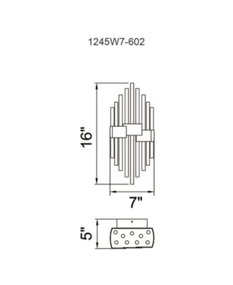 16" Metal Millipede LED Wall Sconce