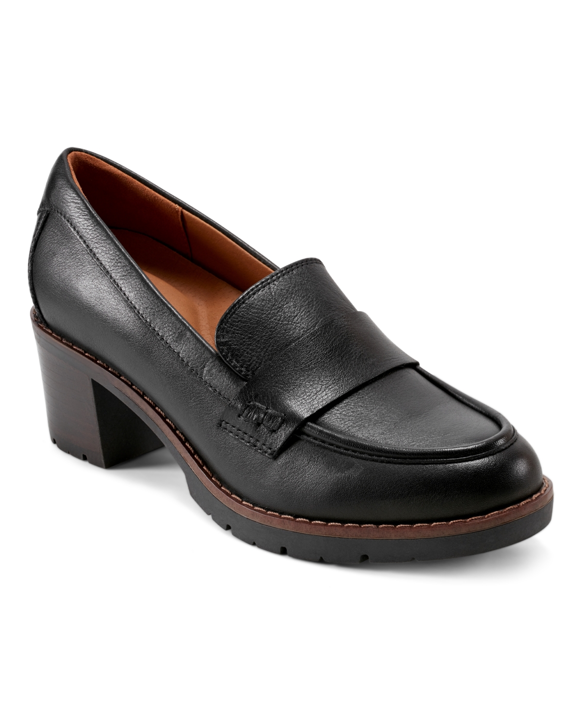 Shop Easy Spirit Women's Charli Casual Slip-on Loafers In Black Leather
