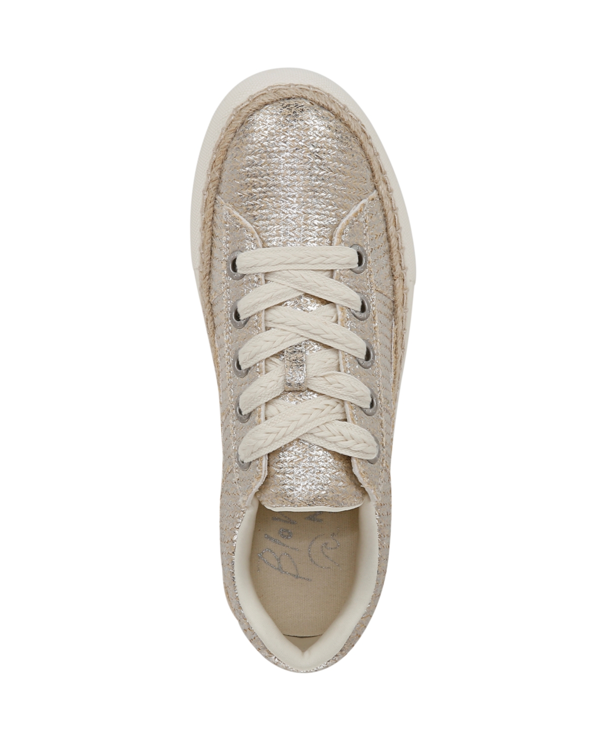 Shop Blowfish Malibu Women's Northshore Lace Up Sneakers In Cream,silver Fabric