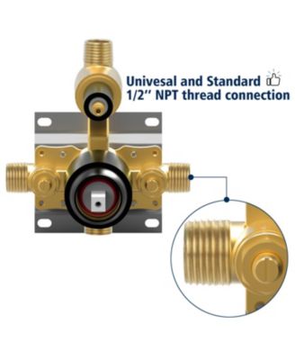 Male NPT Matte Black Shower System - Rain Shower Head and Handheld Faucet Set for Bathroom