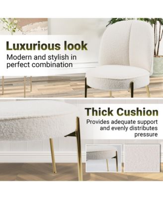 Teddy Set of 2  Fabric Adjustable Foot Nails Upholstered Seating  Dining Chair