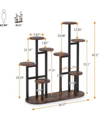 Plant Stand Indoor, Multi-Tiered 11 Potted Plant Shelf Flower Stands, Tall Plant Rack Display Holder Planter Organizer