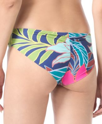 Women's Floral Shirred-Back Bikini Bottoms