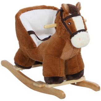 Qaba Baby Rocking Horse, Kids Ride-on w/ Sound and Safety Belt, - Macy's