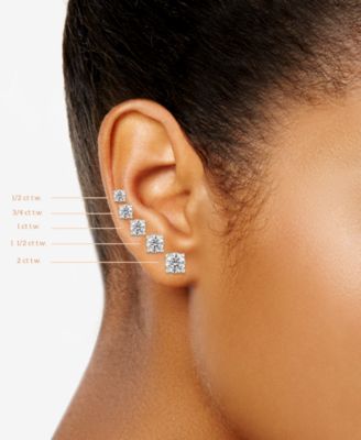 GIA Certified Diamond Stud Earrings (1 ct. t.w.) Stud Earrings in 14k White or Yellow Gold