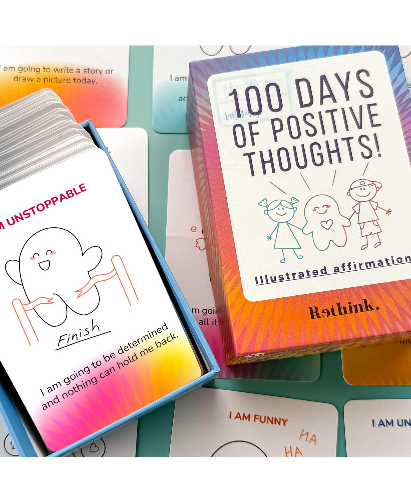 Детские карточные игры Quokka Rethink Affirmation Meditation Cards 100-Piece Card Game, Ages 3+ — фото 8