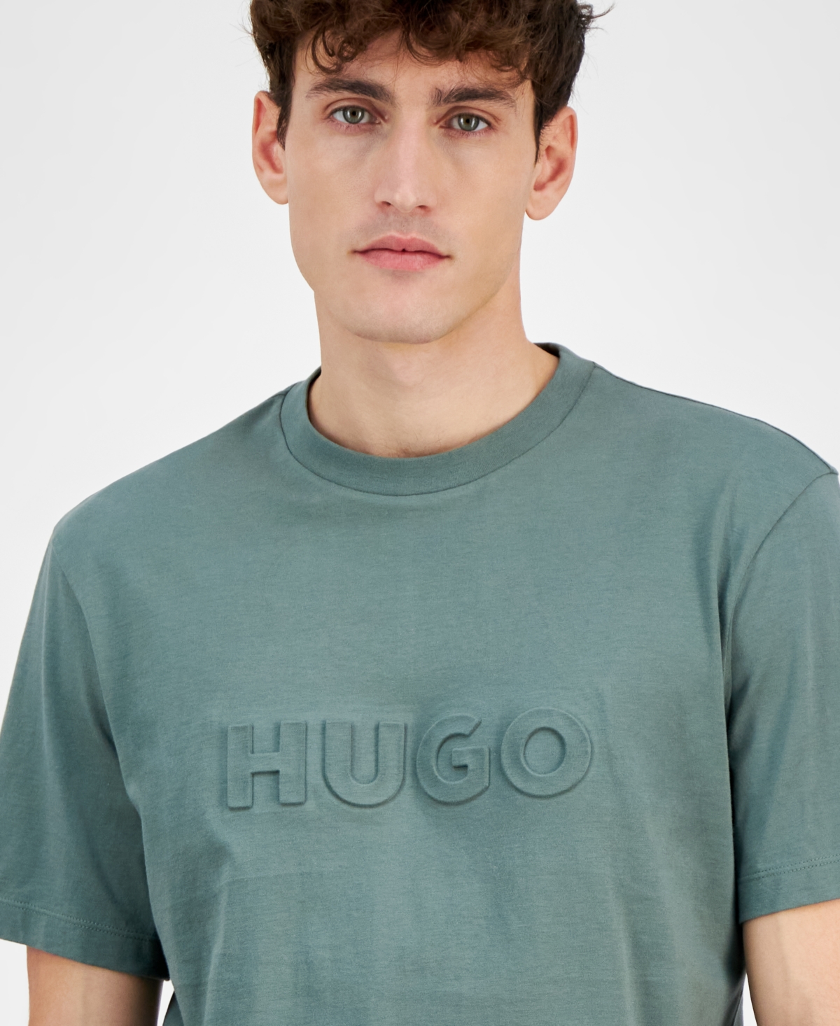 Hugo by Hugo Boss Men's Detori Regular-Fit Logo Embossed Graphic T-Shirt, Exclusively at Macy's