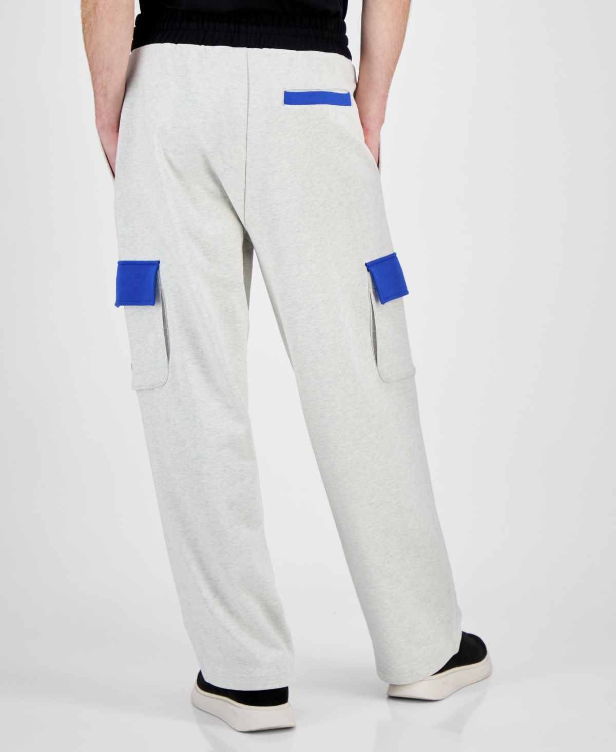 Hugo Boss Men's Nekiro Relaxed Fit Cargo Casual Trousers In Grey