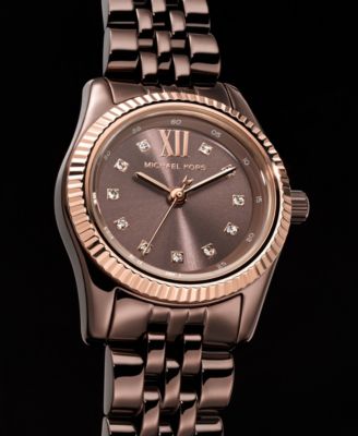 Women's Lexington Three-Hand Chocolate Stainless Steel Watch 26mm