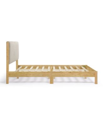 Alder Queen Platform Bed with Corduroy Fabric Upholstery