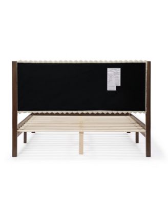 Alder Queen Platform Bed with Corduroy Fabric Upholstery