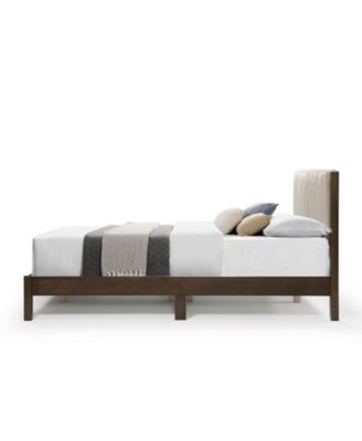 Alder Queen Platform Bed with Corduroy Fabric Upholstery