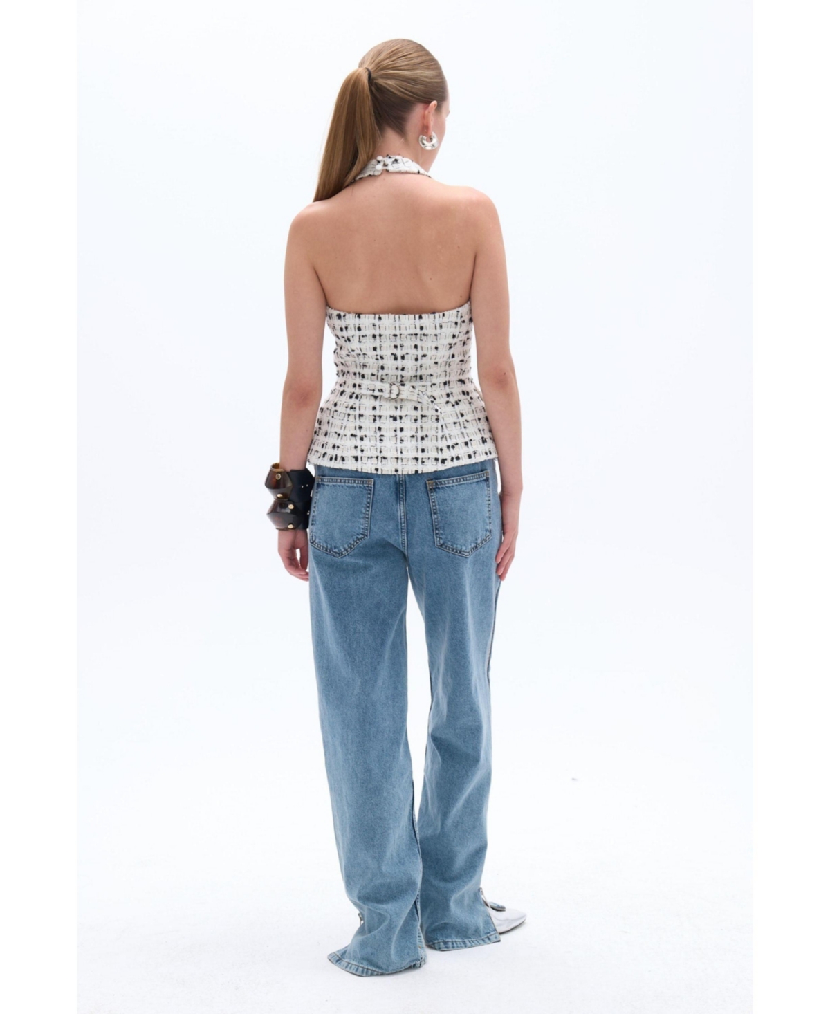 Nocturne Women's Tweed Vest - Multi-colored