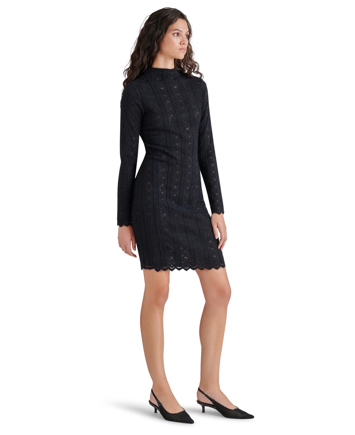 Steve Madden Women's Nafia Mock Neck Mini Dress