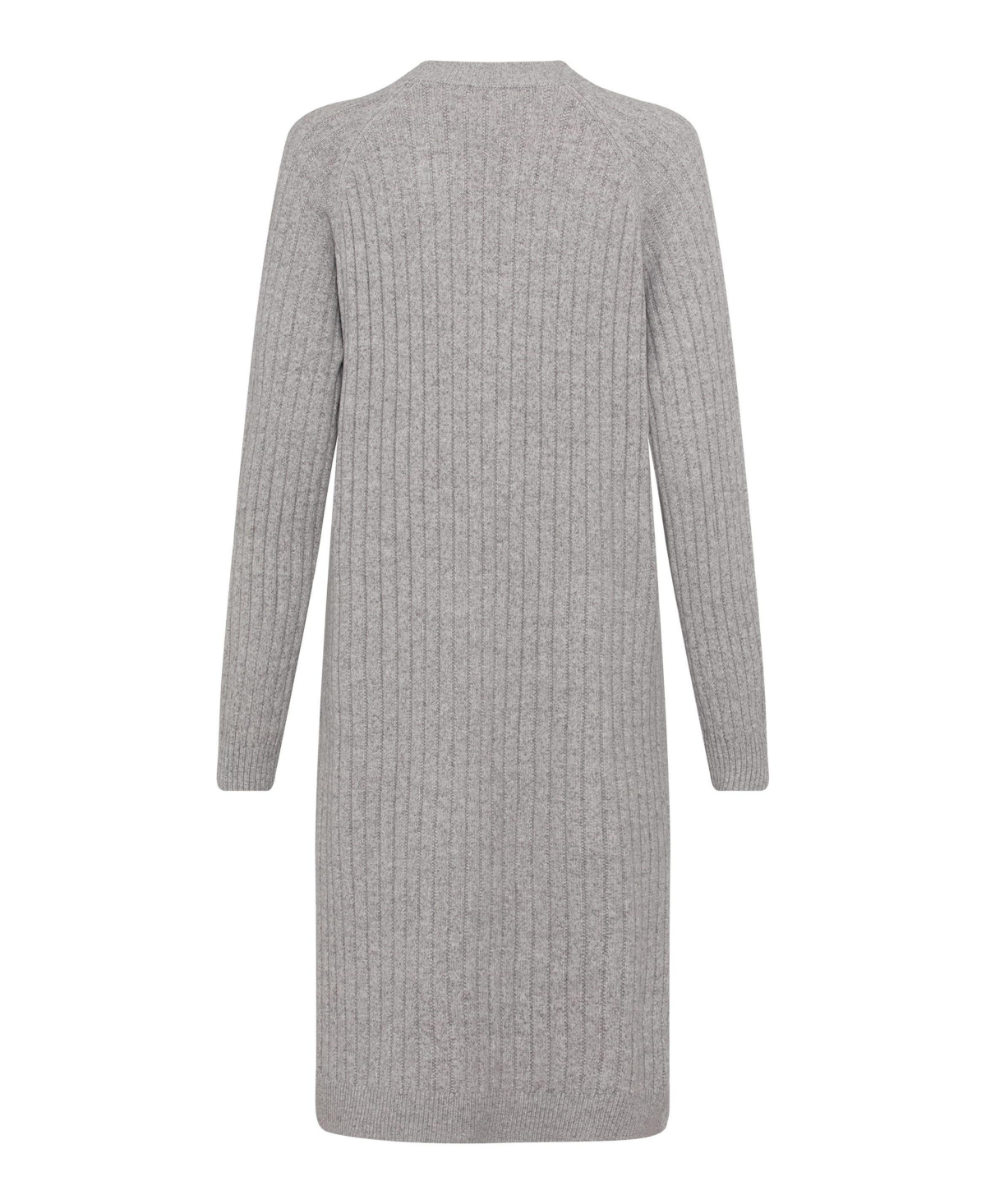 Olsen Women's Long Sleeve Broad Rib Knit Midi Sweater Dress