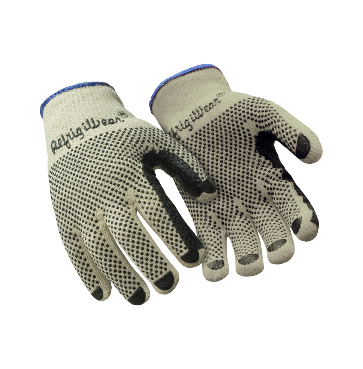 RefrigiWear Men's Midweight Double Sided Pvc Dot Grip Knit Work Gloves (Pack of 12 Pairs)